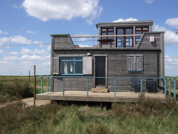 Quirky house over the sea wall