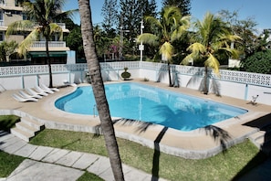 Unusually large pool for a private residence.