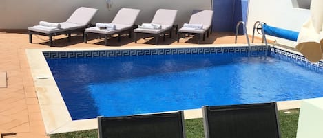 View of pool from ground floor bedroom