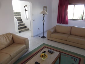Living room and stairway