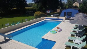 heated pool with sun terrace