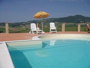 View to Montecatini from pool