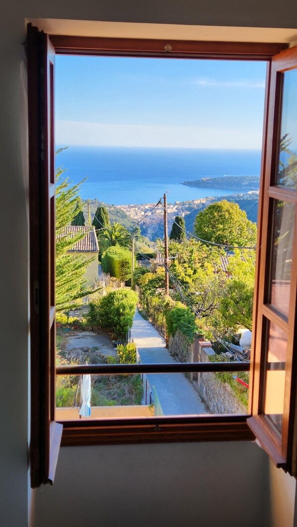 Mediterranean views from both bedrooms