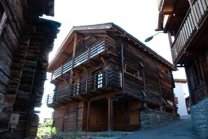 The front of our South facing chalet