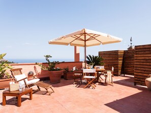 The terrace with ionian sea view.