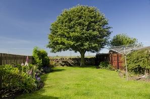 Rear Enclosed Garden with views over the fields towards The Cheviots