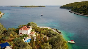 Aerial view of the property