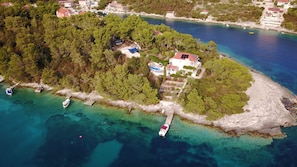 Aerial view of the property