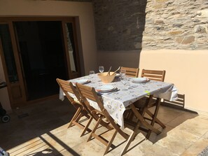 outside terrace leading off the main living area
