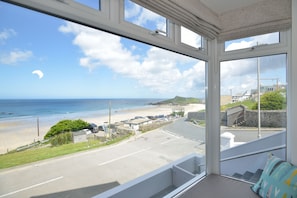 Living room view over Porthmeor Beach