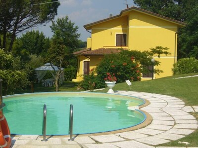 Villa, piscina, parque 10.000 m2, vistas panorámicas, aire acondicionado, WI-FI