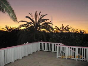 Sunset on balcony