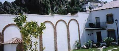 View of the pool from the secluded balcony