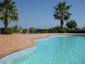 LOVELY POOL WITH SMALL ADJACENT SPA POOL SET IN LANDSCAPED GARDENS
