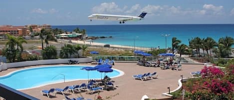 Maho beach from your balcony.