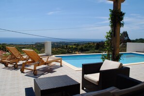 Stylish outdoor seating area