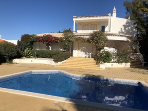 Vila Nuno from the back with security shutters closed over. 