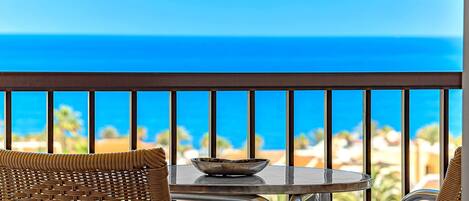 Balcony with sea views