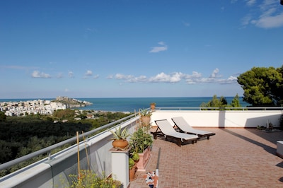 Traum Penthouse Terrasse Blick atemberaubend