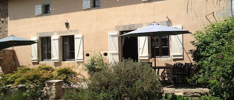 The front of the house - facing south - looking out over the valley