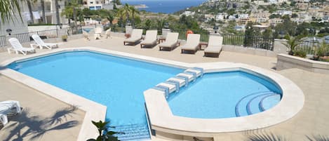 Pool and deck area with the view