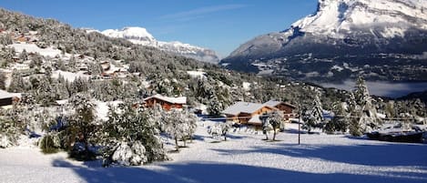 View from the chalet in the winter