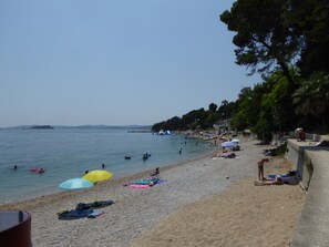 Trstenica beach 10 minute walk