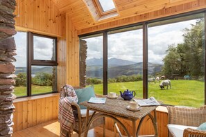 Sunroom provides a separate space.