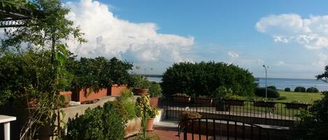 terrace overlooking the sea