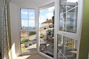 sitting room opens onto terrace