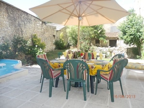Outdoor dining.