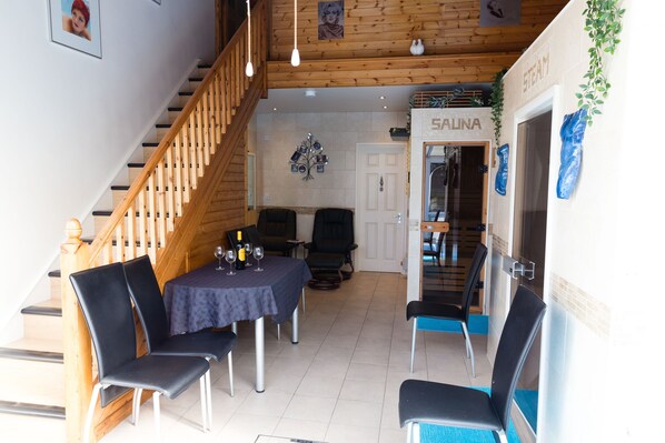 Dining/relaxing area in the spa