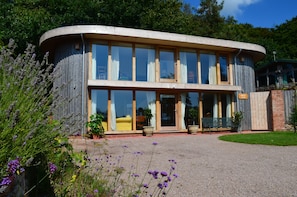 Spacious outside seating area and parking