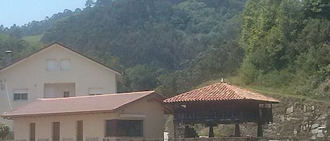 Vista casa y horreo