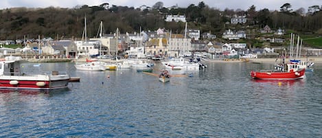 View looking to the apartment from across harbour