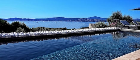 View of the Pool & the Gulf of St Tropez