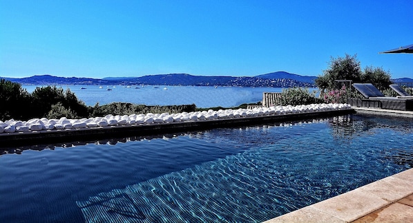 View of the Pool & the Gulf of St Tropez