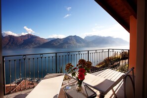 Relax on the sunloungers and take in that view!