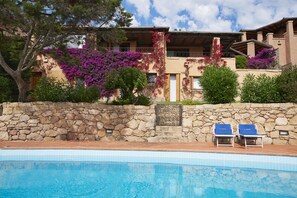 Facade of the villa from the pool area