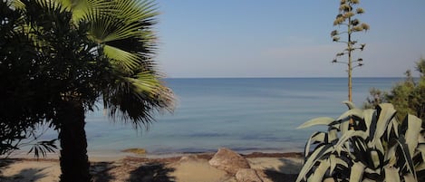 The beach in front of the Villa