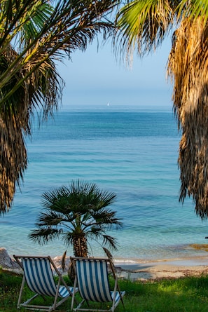 The beach in front of the Villa