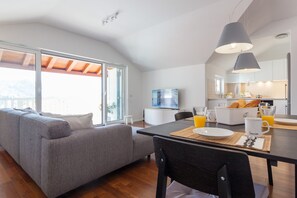 Living room with kitchen