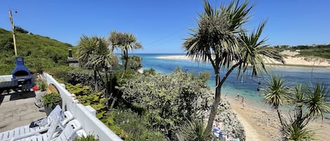 Patio overlooking the beach