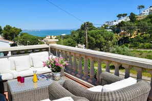 terrace - porch  with sea views-SA PUNTA COSTA BRAVA