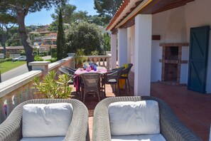 terrace - porch  with sea views-SA PUNTA COSTA BRAVA