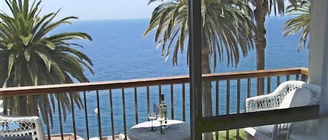 Relaxing main balcony with panoramic views