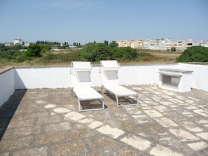 Our top terrace is perfect for private sunbathing and sundowners