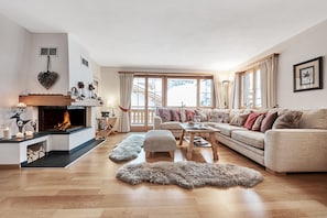 South and east facing living room