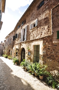 Typical Majorcan town center in Valldemossa