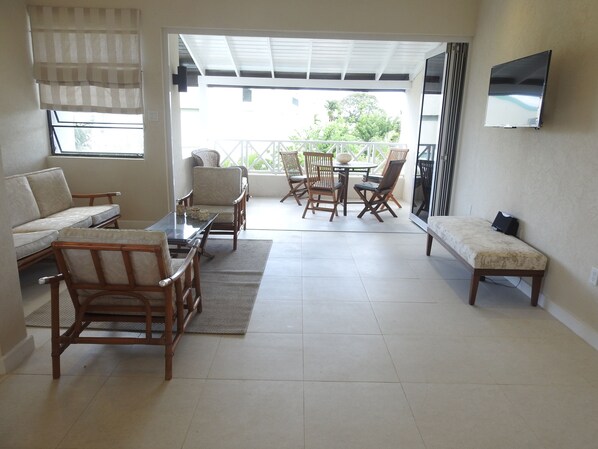 Open Plan Living area with balcony